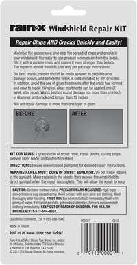 Thumbnail for Rain-X 600001 Windshield Repair Kit - Quick and Easy