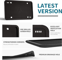 Thumbnail for Aujen Silicone License Plate Frames Black