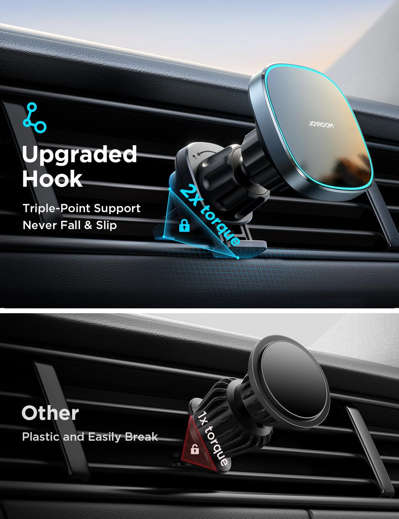 JOYROOM for MagSafe Car Mount Charger, 15W Fast MagSafe Car Charger
