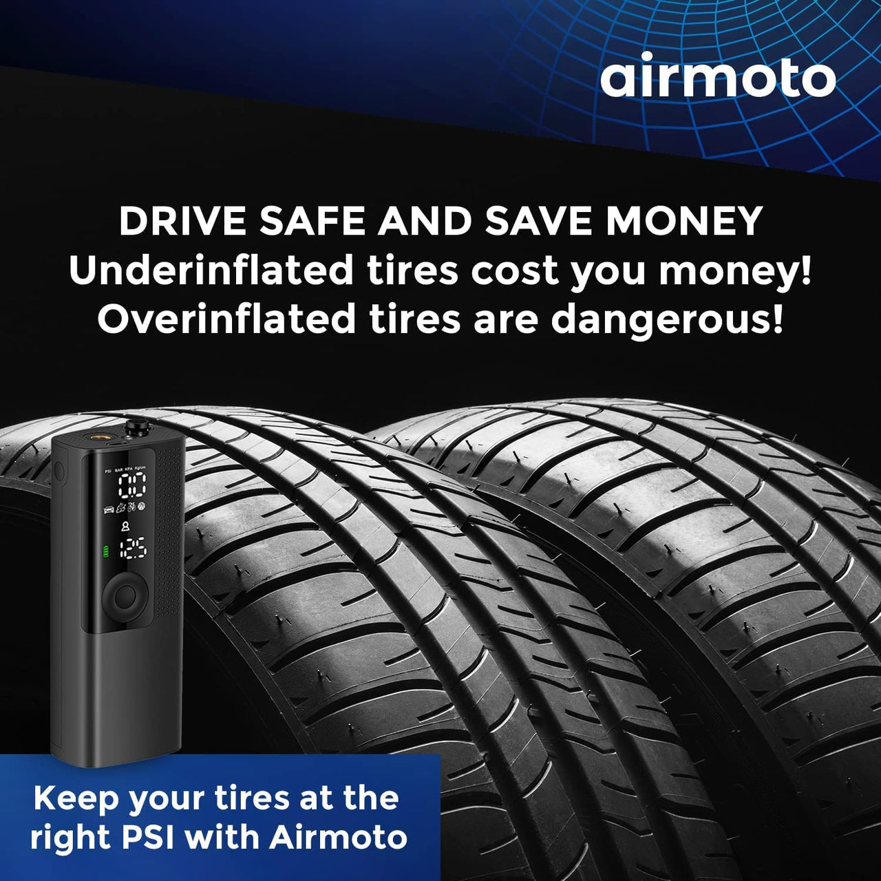 Airmoto Tire Inflator Portable Air Compressor