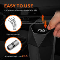Thumbnail for HOTOR Car Trash Can with Lid - 2 Pack