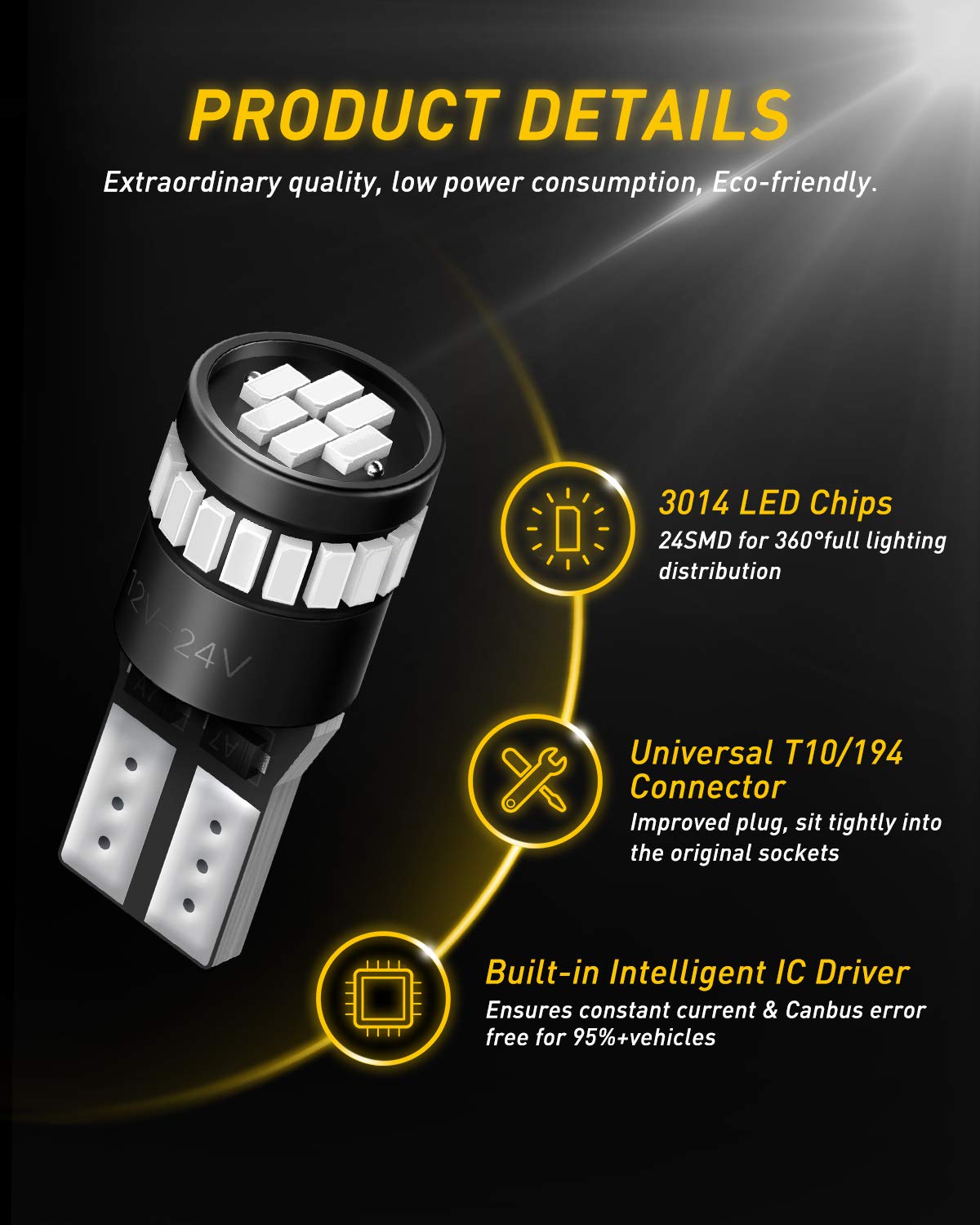 AUXITO Brilliant Red LED Light