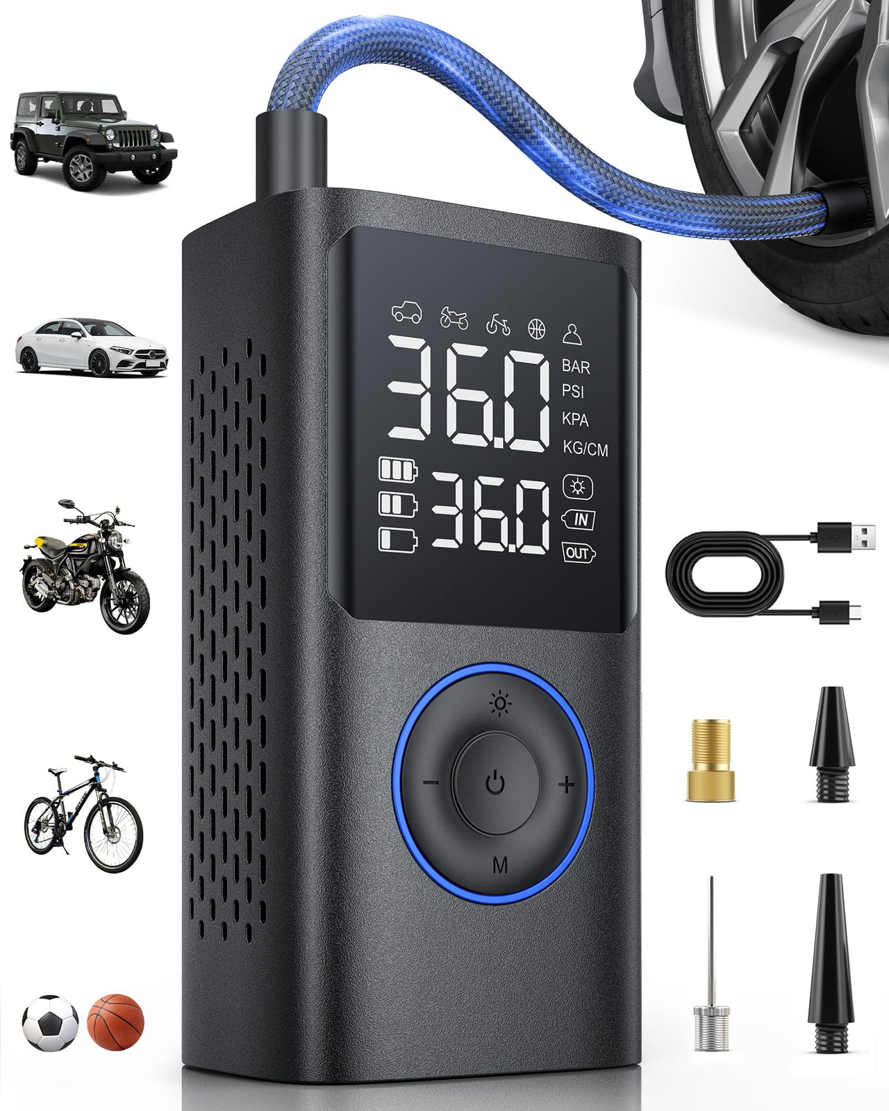 Tire Inflator Portable Air Compressor