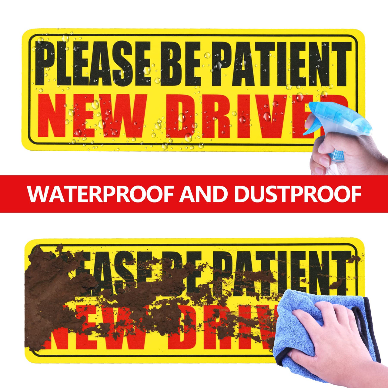 JUSTTOP 3pcs Student Driver Sticker for Car