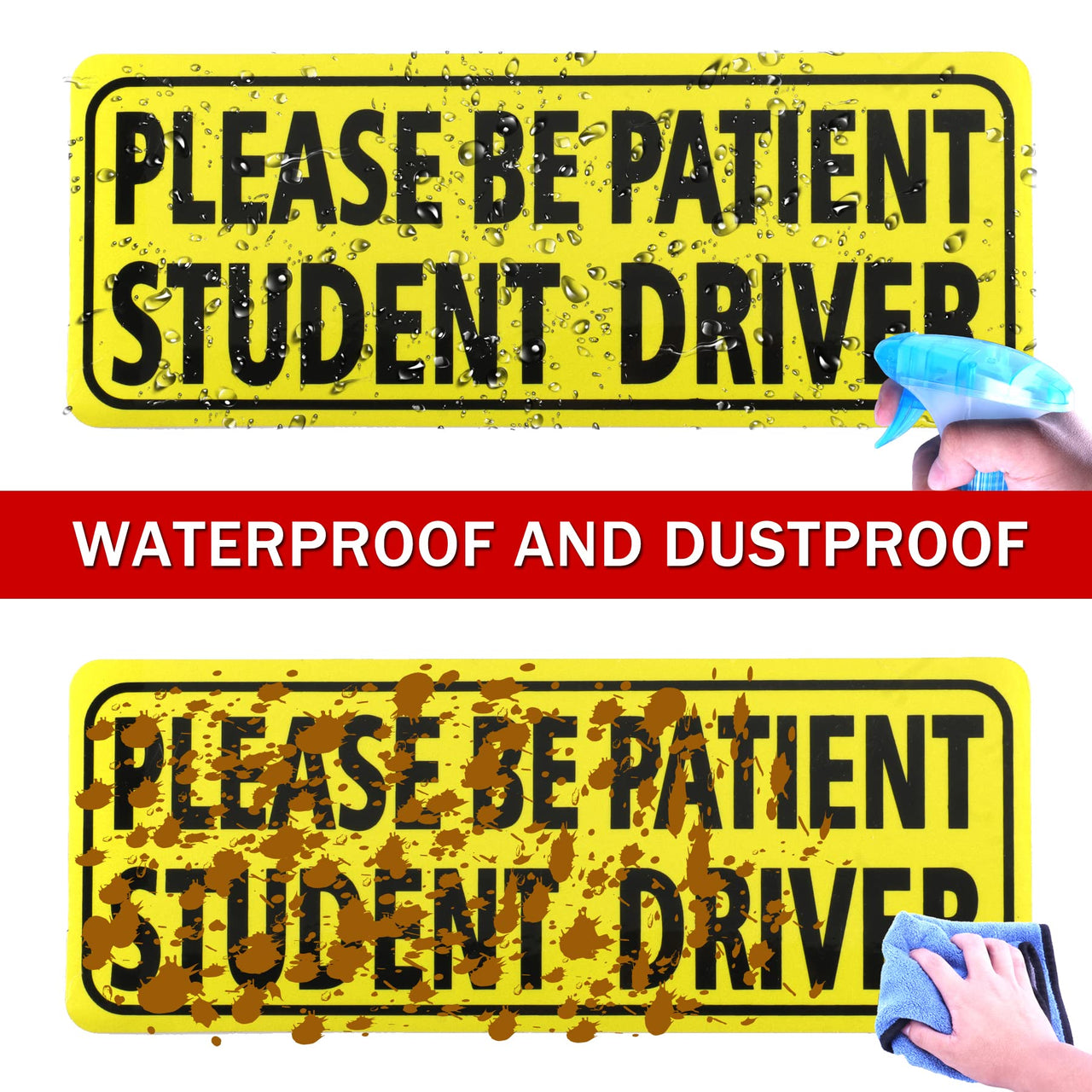 JUSTTOP 3pcs Student Driver Sticker for Car