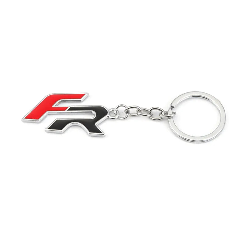 Car Keychain FR Keyring Metal Key Chain Ring Holder Badge