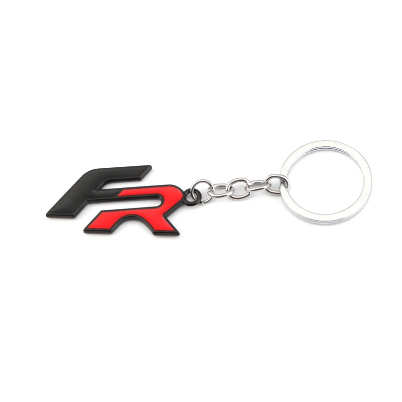 Car Keychain FR Keyring Metal Key Chain Ring Holder Badge