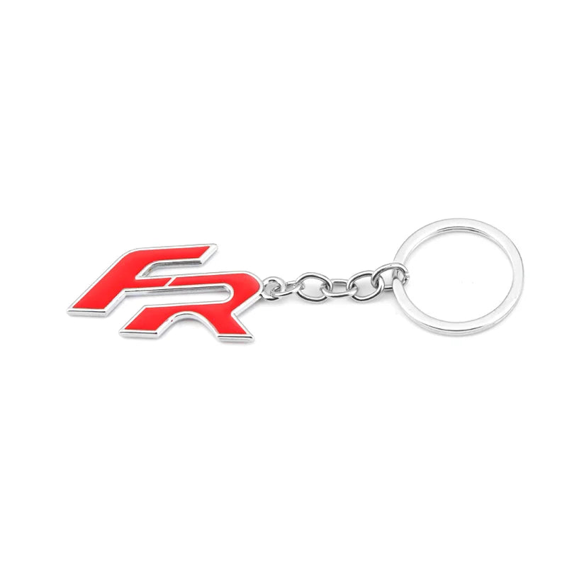 Car Keychain FR Keyring Metal Key Chain Ring Holder Badge