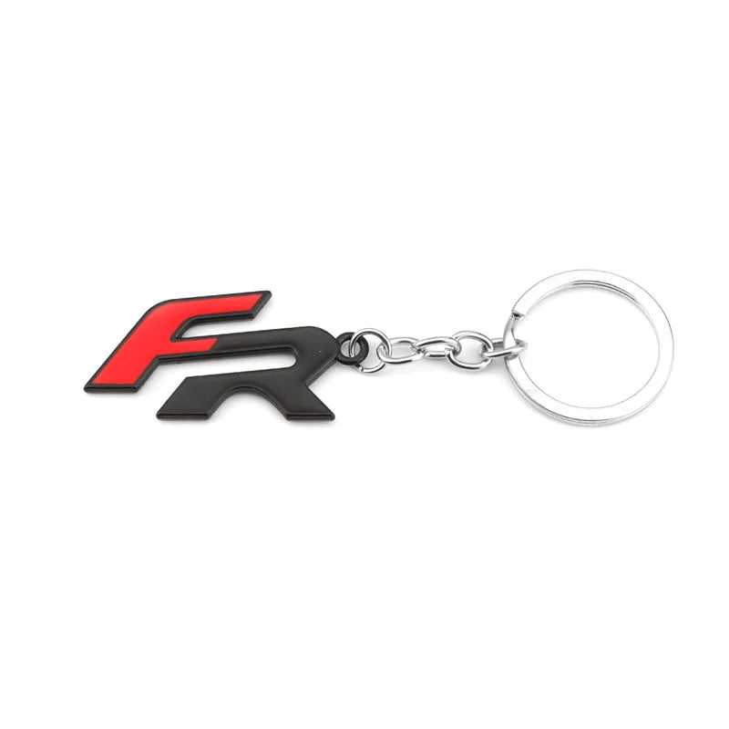 Car Keychain FR Keyring Metal Key Chain Ring Holder Badge