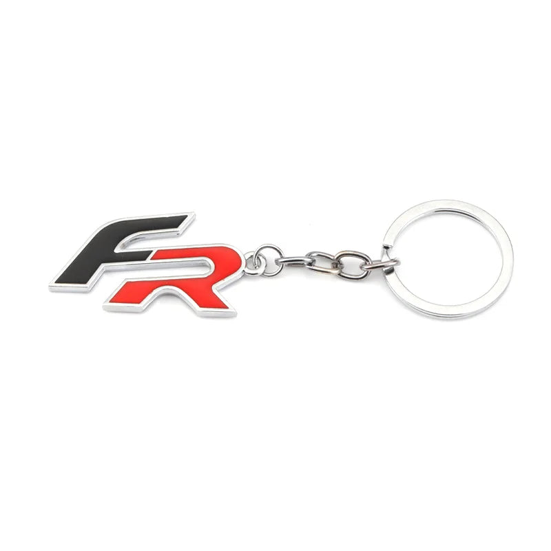 Car Keychain FR Keyring Metal Key Chain Ring Holder Badge