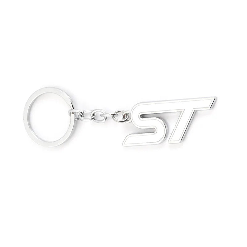 Car Keychain ST Badge Keyring Metal Key Chain Ring Holder