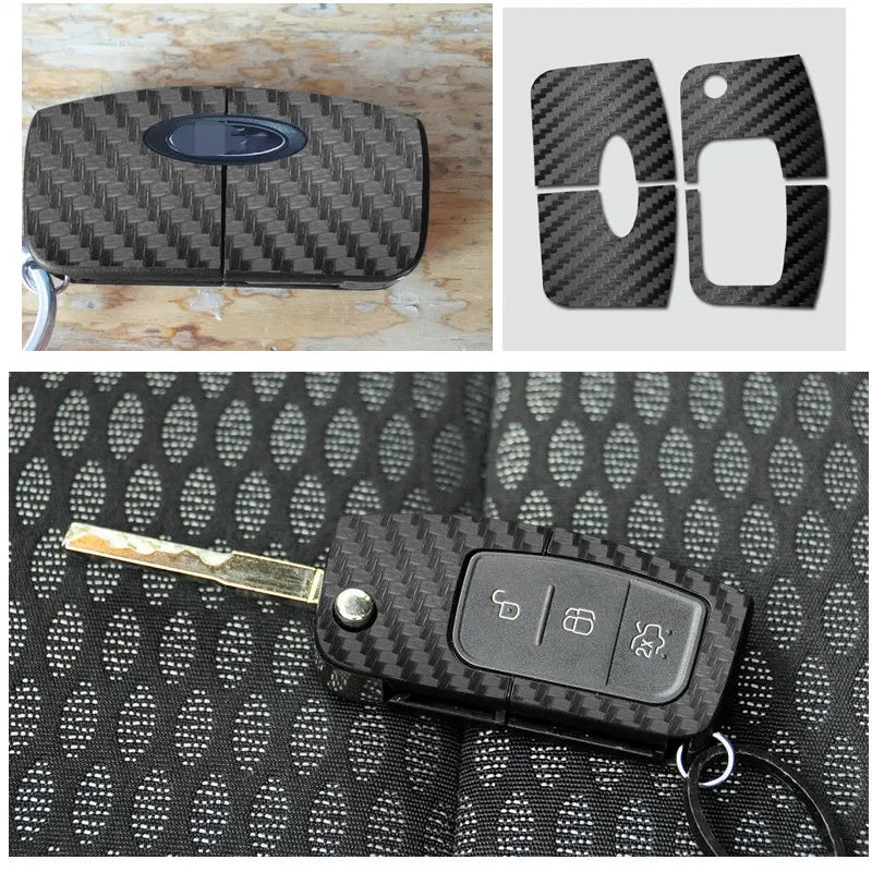 Carbon Fiber Key Sticker And Decal Cover Case