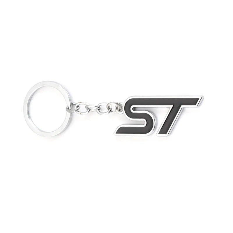 Car Keychain ST Badge Keyring Metal Key Chain Ring Holder