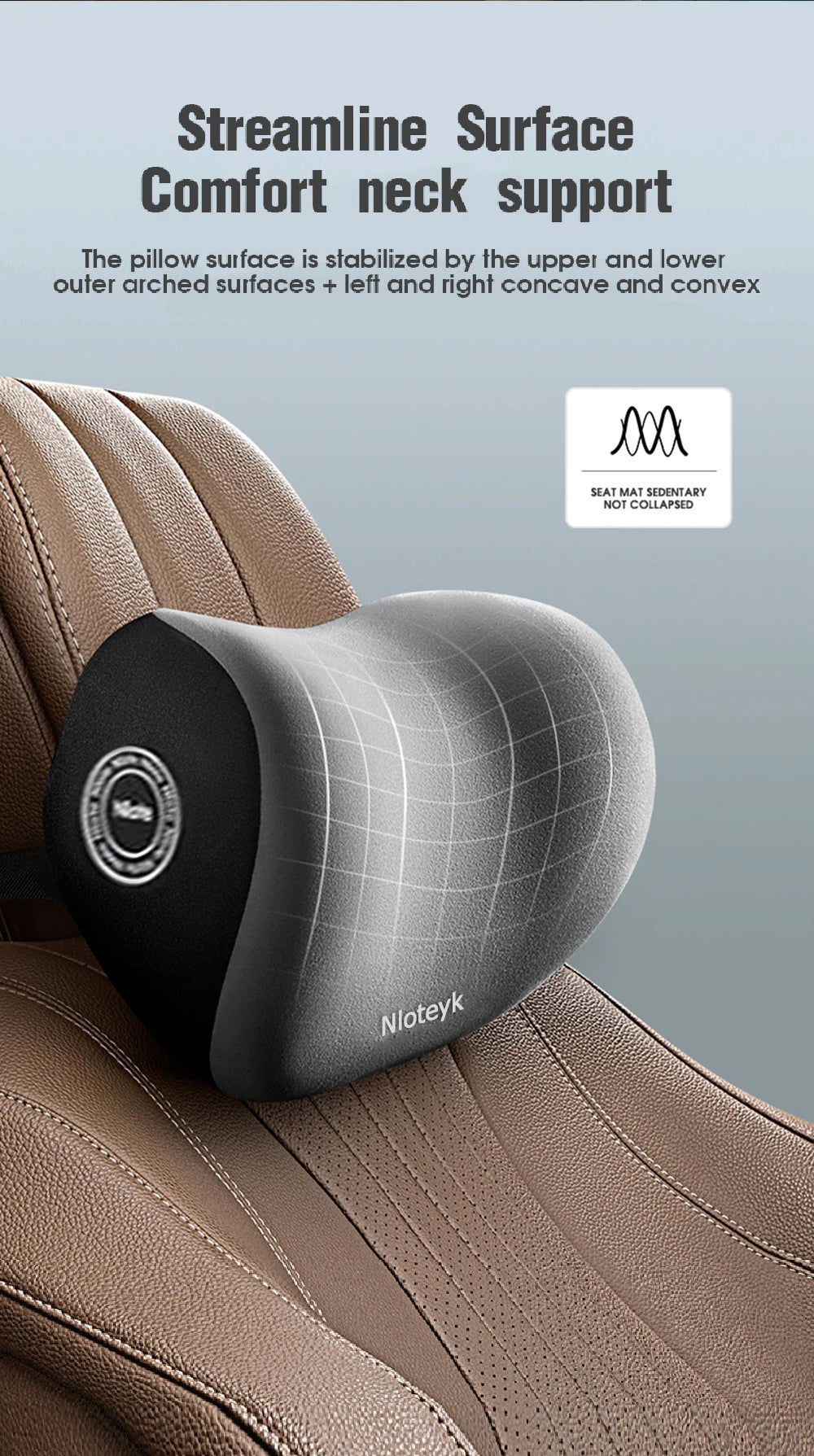 Memory Foam Car Headrest Cushion Relieve Stress Car Seat Pillow