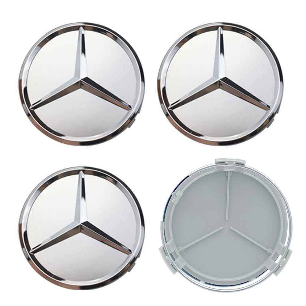 75mm Car Wheel Center Caps Rims Hub Caps For Mercedes Benz