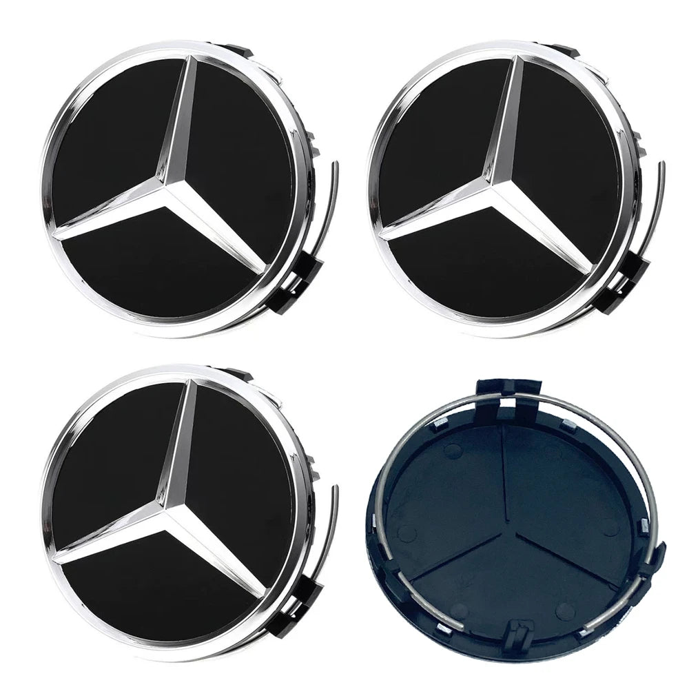 75mm Car Wheel Center Caps Rims Hub Caps For Mercedes Benz