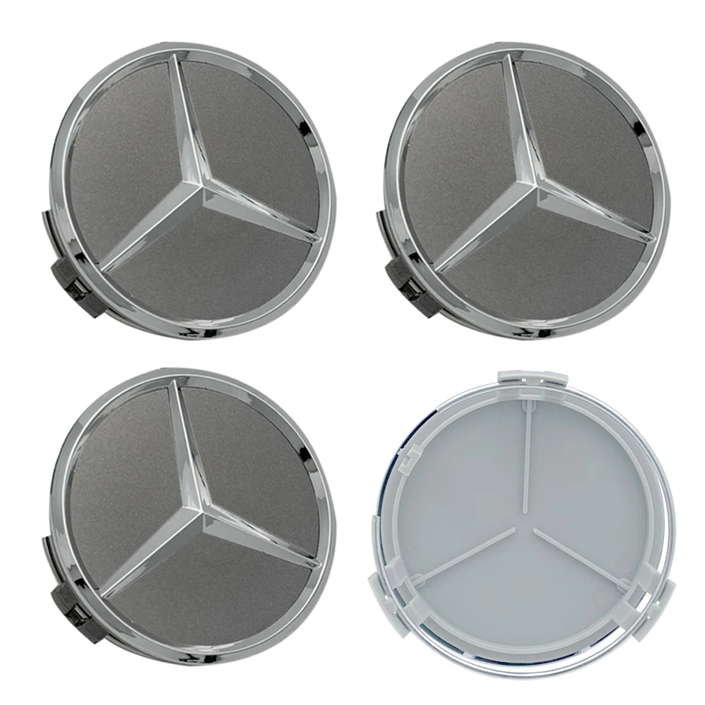 75mm Car Wheel Center Caps Rims Hub Caps For Mercedes Benz